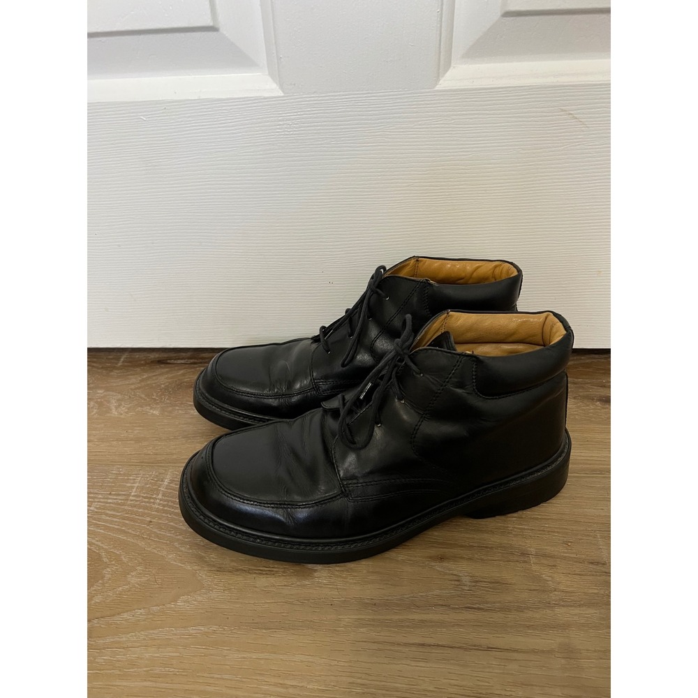 Covington Mens Black Leather Chukka Boots Made in Italy Size 8 D